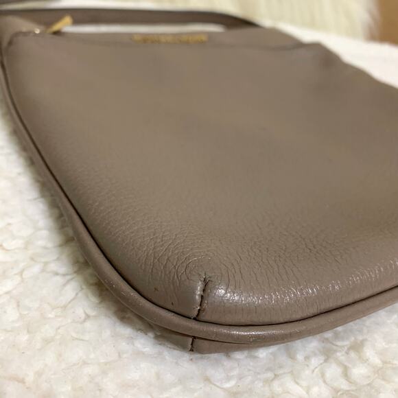 MICHAEL KORS BEDFORD Mushroom Pebbled Leather Slim Flat Crossbody Messenger Bag - Picture 8 of 16